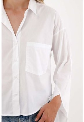 Tennis Camisa Manga Larga Con Bolsillo Blanca Para Mujer