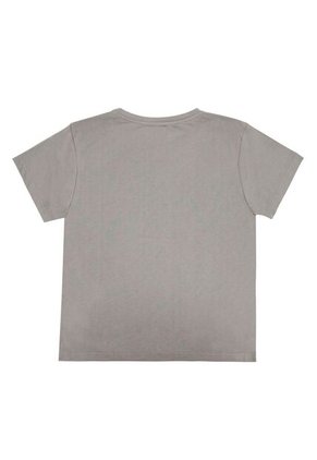 Camiseta Manga Corta Gris Para Mujer