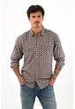 Tennis Camisa Leñadora Con Botones En Madera Café Para Hombre de Tennis