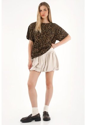 Tennis Falda Corta Abombachada Crudo Para Mujer