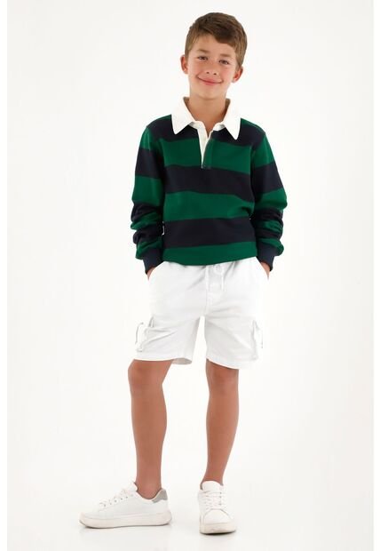 Buzo Azul Tipo Polo Para Niño