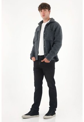 Tennis Jean Nudy Black Denim Para Hombre