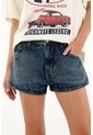 Tennis Short En Denim Tono Oscuro Para Mujer de Tennis