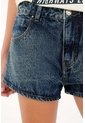 Tennis Short En Denim Tono Oscuro Para Mujer de Tennis