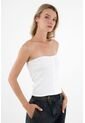 Tennis Camiseta Strapless Blanca Para Mujer de Tennis