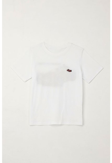 Camiseta Básica Con Estampado Blanca Para Niño