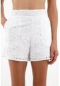Tennis Bermuda En Ojalillo Blanca Para Mujer de Tennis