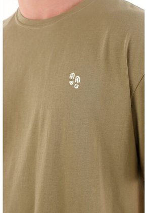 Tennis Camiseta Básica Estampada En Espalda Verde Para Hombre