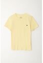 Camiseta Manga Corta Amarilla Para Niño de Tennis
