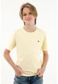 Camiseta Manga Corta Amarilla Para Niño de Tennis