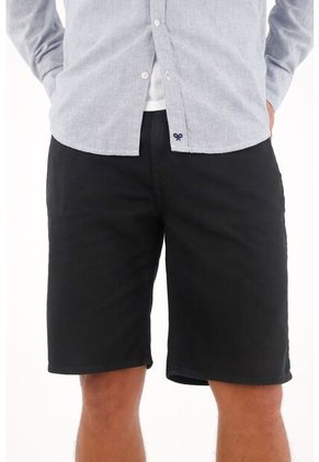 Tennis Bermuda En Dril Negra Para Hombre