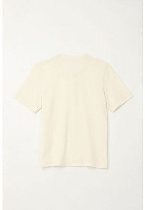 Camiseta Cuello Redondo Con Botones Crudo Para Niño