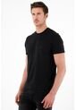 Tennis Camiseta Cuello Redondo Negra Para Hombre de Tennis