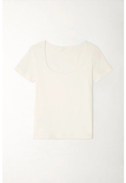 Tennis Camiseta Básica Manga Corta Café Para Mujer