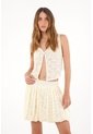 Tennis Chaleco Con Textura Y Transparencia Crudo Para Mujer de Tennis