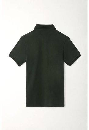 Tennis Polo Verde Cuello Tejido Para Hombre