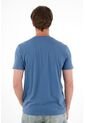 Tennis Camiseta Con Raqueta Estampada Azul Para Hombre de Tennis