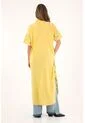 Tennis Kimono Amarillo Con Tela Bordada Para Mujer de Tennis