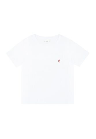 Tennis Camiseta Manga Corta Estampada Blanca Para Mujer Tennis