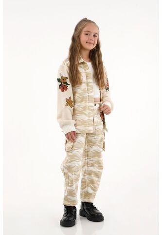 Pantalón Horseshoe Con Bordado De Flores Crudo Para Niña Tennis