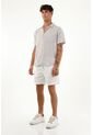 Tennis Camisa Gris Manga Corta En 100% Lino Para Hombre de Tennis