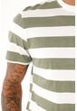 Camiseta Con Estampado De Rayas Verdes Para Hombre de Tennis
