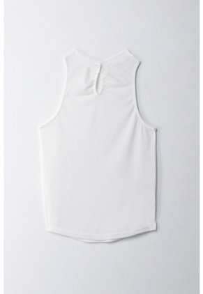Tennis Camiseta En Tela Tejida Con Brillo Crudo Para Mujer