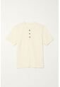 Camiseta Cuello Redondo Con Botones Crudo Para Niño de Tennis