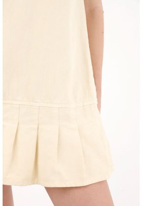 Tennis Vestido Corto En Denim Crudo Para Mujer