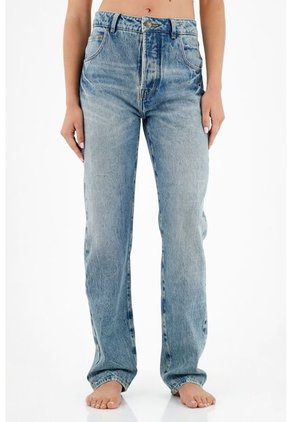 Tennis Jean Azul Cinco Bolsillos Para Mujer