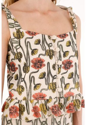 Tennis Camisa Crop Con Estampado En Relieve Para Mujer