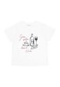 Tennis Camiseta Blanca Con Estampado De Vino Para Mujer de Tennis
