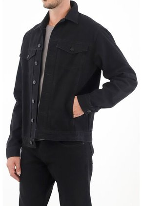 Tennis Chaqueta Negra En Denim Para Hombre