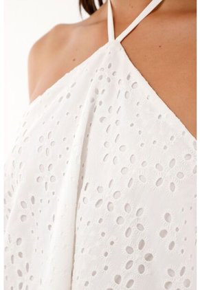 Camisa Tipo Pañoleta En Ojalillo Para Mujer