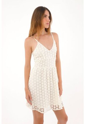 Tennis Vestido Corto En Tejido De Flores Para Mujer