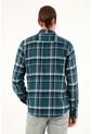 Tennis Camisa Tipo Leñadora A Cuadros Verde Para Hombre de Tennis