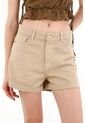 Tennis Short En Dril Tiro Alto Crudo Para Mujer de Tennis