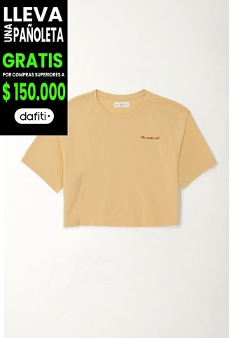 Tennis Camiseta Boxy Fit Con Mini Estampado Café Para Mujer Tennis