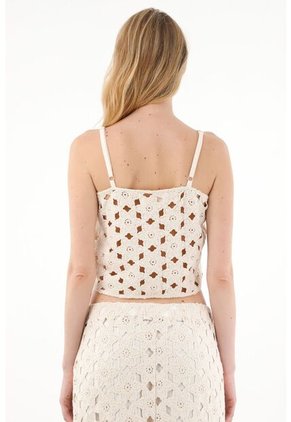 Camisa Tejida Con Tiras Para Mujer