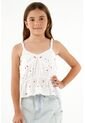 Camisa De Tiras Blanca Para Niña de Tennis
