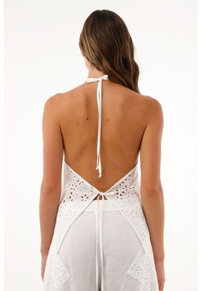 Camisa Tipo Pañoleta En Ojalillo Para Mujer