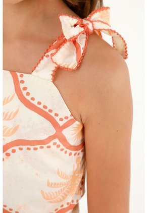 Camisa Estampada De Escote Recto Para Niña