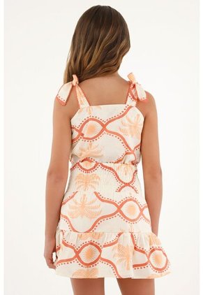 Camisa Estampada De Escote Recto Para Niña