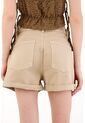 Tennis Short En Dril Tiro Alto Crudo Para Mujer de Tennis