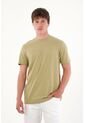 Camiseta Básica Con Mini Print Verde Para Hombre de Tennis