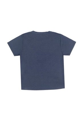 Camiseta Azul Con Estampado De Olas Para Mujer
