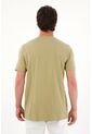 Camiseta Básica Con Mini Print Verde Para Hombre de Tennis