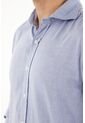 Tennis Camisa Azul Con Diseño Preteñido Manga Larga Para Hombre de Tennis