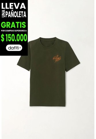 Camiseta Con Estampado En Espalda Verde Para Niño Tennis