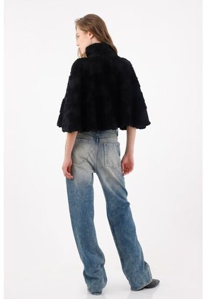 Tennis Capa Holgada Con Textura En Relieve En Algodón Negro Para Mujer